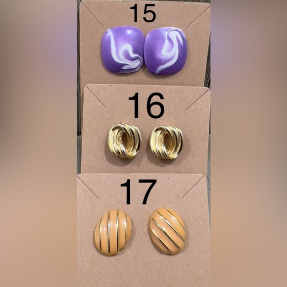 Vintage Earrings EACH SOLD SEPARATELY - Picture 5 of 13